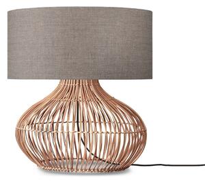 Bézs-natúr színű asztali lámpa textil búrával (magasság 60 cm) Kalahari – Good&Mojo