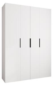 Gardróbszekrény Hartford 574, Laminált forgácslap, 246x170x52cm, Fekete, Fehér