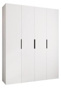Gardróbszekrény Hartford 574, Laminált forgácslap, 246x190x42cm, Fekete, Fehér