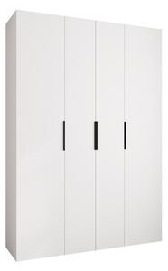 Gardróbszekrény Hartford 574, Laminált forgácslap, 246x170x42cm, Fekete, Fehér