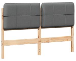 VidaXL Kárpitozott fejtámla fejtámlával Barna és Világosszürke 150 cm