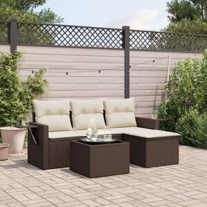 VidaXL Polyrattan Kerti Ülőgarnitúra - 4 részes - Barna