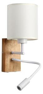 Brilagi Brilagi - LED Rugalmas fali lámpa 1xE27/25W/230V + LED/3W tölgy/fehér/krémes BG1563