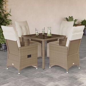 Vidaxl Polyrattan Kerti Bútor - 5 részes Bisztró készlet
