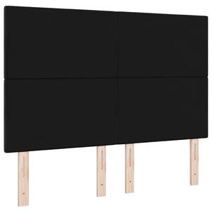 VidaXL LED ágytámla LED szalagokkal Fekete 144 cm Bársony