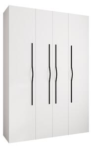 Gardróbszekrény Hartford 564, Laminált forgácslap, 246x170x52cm, Fekete, Fehér