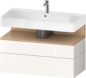 Duravit Qatego szekrény 99x47x59 cm Függesztett, mosdó alatti fehér-tölgy QA4395030220010