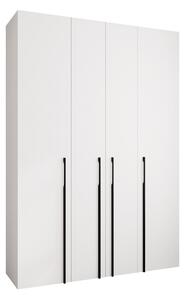 Gardróbszekrény Hartford 570, Laminált forgácslap, 246x170x42cm, Fekete, Fehér