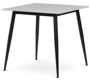 Étkezőasztal 80×80 cm, Kerámia Márvány Lappal. HT-398M WT