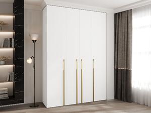 Gardróbszekrény Hartford 570, Laminált forgácslap, 246x170x42cm, Fehér, Fekete