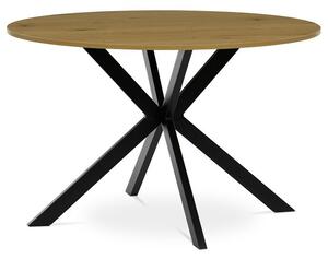 Kerek Étkezőasztal 120×120 cm, MDF, Vad Tölgy. HT-F4120 OAK