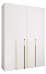 Gardróbszekrény Hartford 570, Laminált forgácslap, 246x170x42cm, Fekete, Fehér