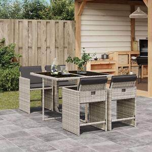 VidaXL Polyrattan Kerti Étkezőgarnitúra - 5 részes