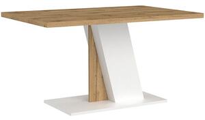 BRISTOL Étkezőasztal Tölgy/Fehér Színben 138 cm