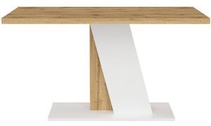 BRISTOL Étkezőasztal Tölgy/Fehér Színben 138 cm