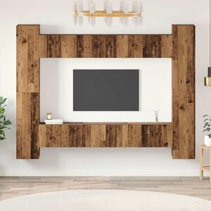 VidaXL 10 részes TV-szekrény szett régi fa színű 30,5 x 30 x 90 cm faforgácslemez