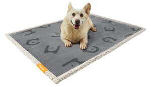 Feandrea vízálló kutyatakaró sherpa fleece anyagból szürke 101 x 73 cm
