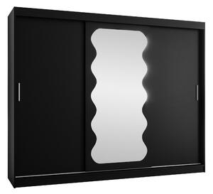 Gardróbszekrény Hartford 578, Laminált forgácslap, 200x250x62cm, Fekete