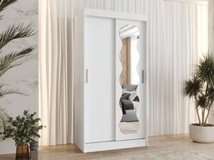Gardróbszekrény Hartford 578, Laminált forgácslap, 200x100x62cm, Fehér