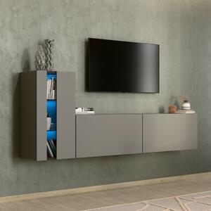 Intenso Concept-11 nappali faliszekrény sor - 200 cm (szürkésbarna)