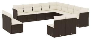 VidaXL Polyrattan Kerti Ülőgarnitúra - 13 részes - Barna