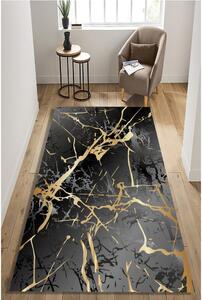 Fekete-aranyszínű szőnyeg 180x120 cm Modern Design - Rizzoli