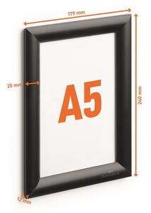 Posztertábla, fali, A5, alumínium keret, DURABLE, fekete (DB479501)