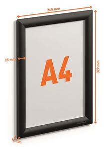 Posztertábla, fali, A4, alumínium keret, DURABLE, fekete (DB479601)
