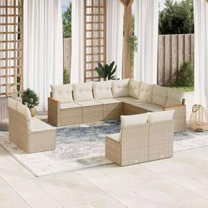 VidaXL Polyrattan Kerti Ülőgarnitúra - 11 részes - Bézs