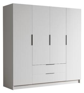 Gardróbszekrény Closico Cadron I, Laminált forgácslap, 216x200x60cm, Fekete, Fehér