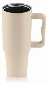 Termoszbögre, 1,2 l, szívószállal, füllel, bézs (KHKE679)