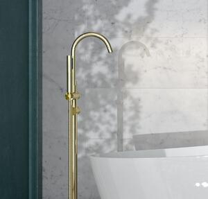 Besco Illusion kád és zuhany csaptelep térben álló arany BW-II-ZL
