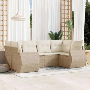 VidaXL Polyrattan Kerti Ülőgarnitúra - 6 részes - Bézs