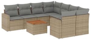 VidaXL Polyrattan Kerti Ülőgarnitúra - 9 részes