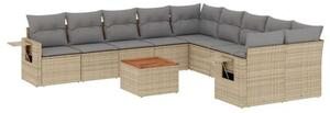 VidaXL Polyrattan Kerti Ülőgarnitúra - 11 részes