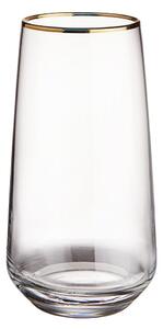 TOUCH OF GOLD long drink pohár aranyszegéllyel, 480 ml