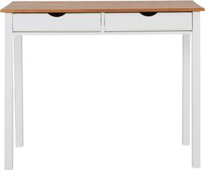 Gava fehér-barna íróasztal borovi fenyőből, hosszúság 100 cm - Støraa