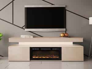 TV-állvány Monfero I, Laminált forgácslap, Közepes sűrűségű farostlemez, 59x190x41cm, Kasmír