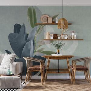 Fotótapéta Elegáns zöld növényzet egy visszafogott háttéren, Természet fotótapéta, Fotótapéta természet pálmalevelek, u71334v2 : Uwalls.hu