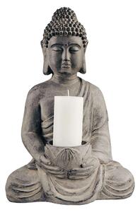 BUDDHA szobor mécsestartóval, 46 cm