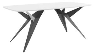 Asztal Oswego 152, 76x90cm, Fehér, Fekete