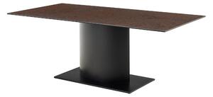 Asztal Norsica 1030, 76x100cm, Barna, Fekete