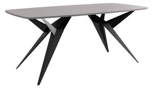 Asztal Oswego 152, 76x90cm, Fekete, Szürke