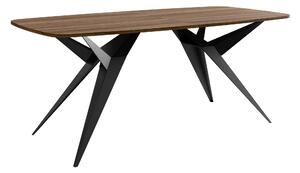 Asztal Oswego 152, 76x90cm, Dió, Fekete