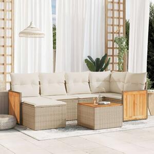VidaXL Polyrattan Kerti Ülőgarnitúra - 7 részes - Bézs