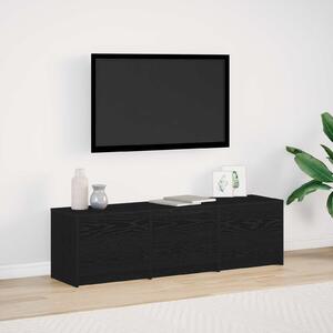 VidaXL TV szekrény leddel Fekete tölgy 140 x 34 x 40 cm Faanyag