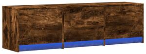VidaXL TV szekrény leddel Füstölt tölgy 140 x 34 x 40 cm Faanyag