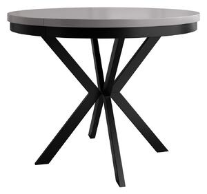 Asztal Oswego 155, 76cm, Szürke, Fekete