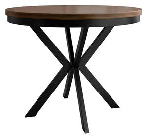 Asztal Oswego 155, 76cm, Dió, Fekete