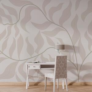 Fotótapéta Elegáns levelek lágyan összefonódnak krémszínűre, Természet fotótapéta, w00629v3 : Uwalls.hu